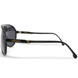 Carrera Champion 65 Shiny Black/Grey Unisex Pilot Sunglasses 807-IR