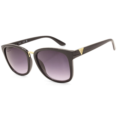 Guess Factory Shiny Black/Grey Smoke Gradient Women's Fashion Sunglasses GF0327 01B