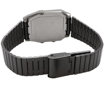Casio Silver/Orange Digital-Analog Dual Time Retro Unisex Watch AQ-800ECGG-4A