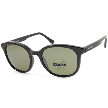 Serengeti Mara Shiny Black/Green 555nm Polarised Women's Sunglasses