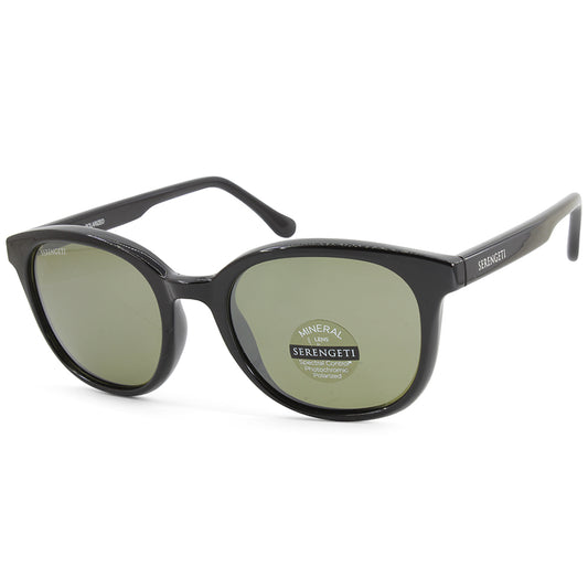 Serengeti Mara Shiny Black/Green 555nm Polarised Women's Sunglasses