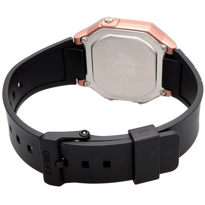 Casio Rose Gold/Black Unisex 50m Multi-function Digital Watch W-217HM-5A