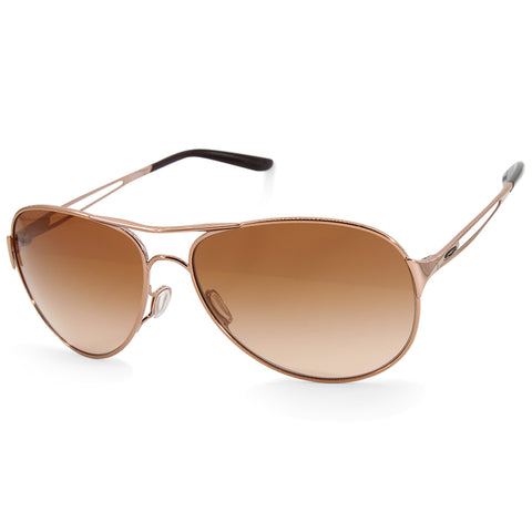 Oakley Caveat Rose Gold/Brown Gradient Women's Pilot Sunglasses OO4054-01