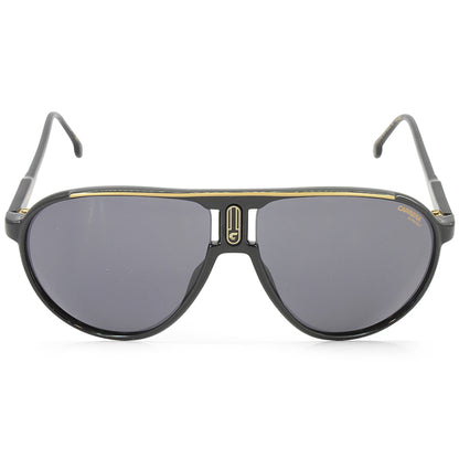 Carrera Champion 65 Shiny Black/Grey Unisex Pilot Sunglasses 807-IR