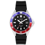 Casio Red Blue/Black Dial Men's 50m Analog Sports Watch MDV-10-1A2