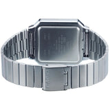 Casio Silver Retro Style Unisex Multifunction Digital Watch A100WE-7B