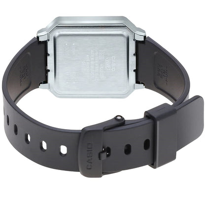 Casio Silver Black Retro Style Unisex Multifunction Digital Watch A100WEF-1A
