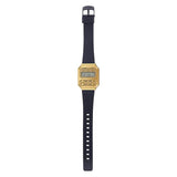 Casio Gold Black Retro Style Unisex Multifunction Digital Watch A100WEFG-9A