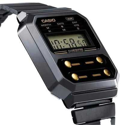 Casio Grey Retro Style Unisex Multifunction Digital Watch A100WEGG-1A2