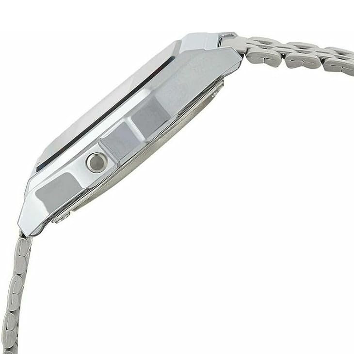 Casio A159WA-N1 Silver Retro Stainless Steel Digital Unisex Watch (Made in Japan)