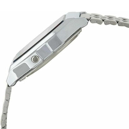 Casio A159WA-N1 Silver Retro Stainless Steel Digital Unisex Watch (Made in Japan)