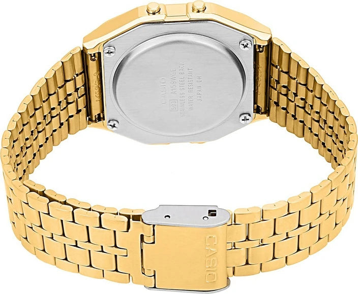 Casio A159WGEA-1 Gold Retro Style Stainless Steel Digital Watch (Made in Japan)