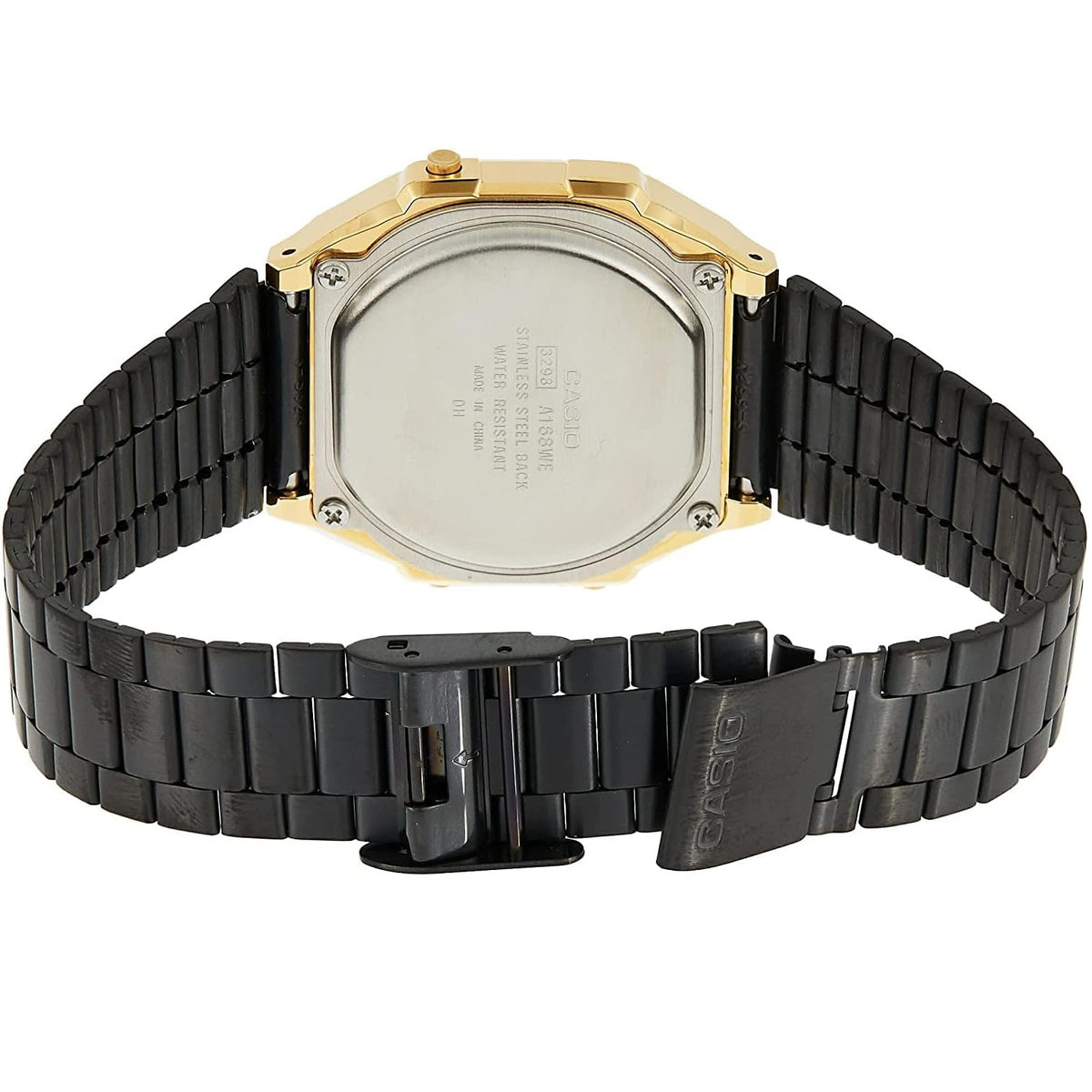 Casio Black Gold Retro Vintage Style Unisex Digital Watch A168WEGB-1B