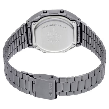 Casio Grey/Black Stainless Steel Unisex Multifunction Digital Watch A168WGG-1A