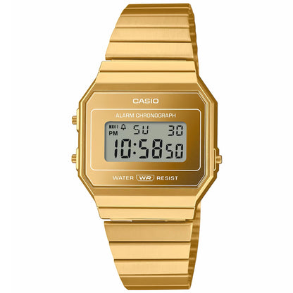 Casio Gold Vintage Super Slim Stainless Steel Unisex Digital Watch A700WEVG-9A