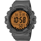Casio Grey Men's Dual Time 100m Multifunction Digital Sports Watch AE-1500WHC-8A