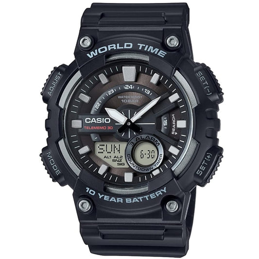Casio Black 100m Men's Analog Digital Sports Watch AEQ-110W-1A