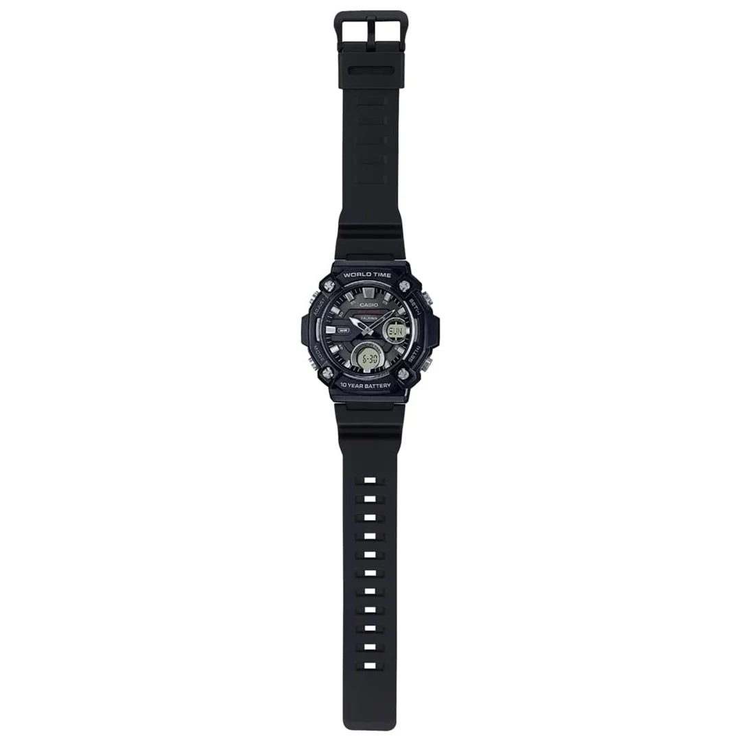 Casio Black Men's 100m Digital-Analog Extra Large Sports Watch AEQ-120W-1AV
