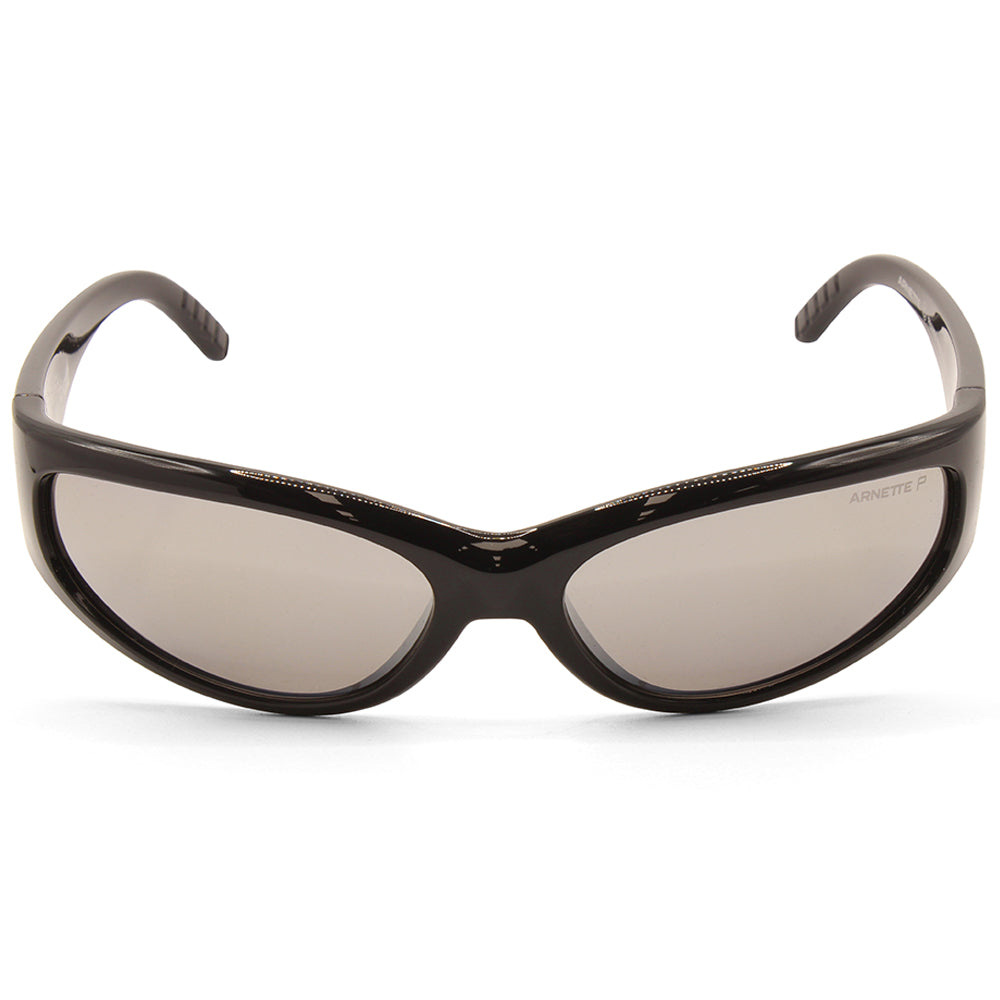 Arnette Catfish Shiny Black/Silver Mirror Polarised Sunglasses AN4302 2900Z3