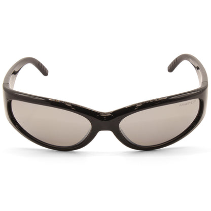 Arnette Catfish Shiny Black/Silver Mirror Polarised Sunglasses AN4302 2900Z3