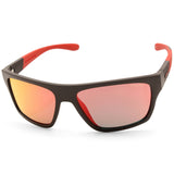 Arnette Hijiki Matte Black-Grey/Red-Yellow Mirror Men's Sports Sunglasses