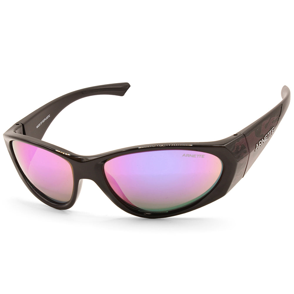 Arnette Ilum 2.0 Black Violet Flame/Violet Mirror Men's Fishing Sunglasses