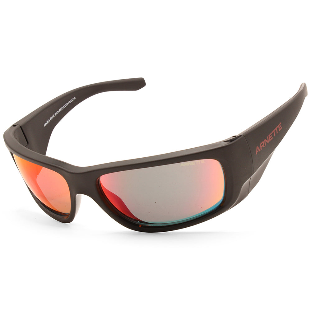 Arnette Flipside Matte Black/Grey-Orange Mirror Men's Sports Sunglasses
