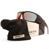 Arnette Flipside Matte Black/Grey-Orange Mirror Men's Sports Sunglasses