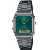 Casio Grey/Green Sunray Retro Style Digital Analog Watch AQ-230EGG-3A