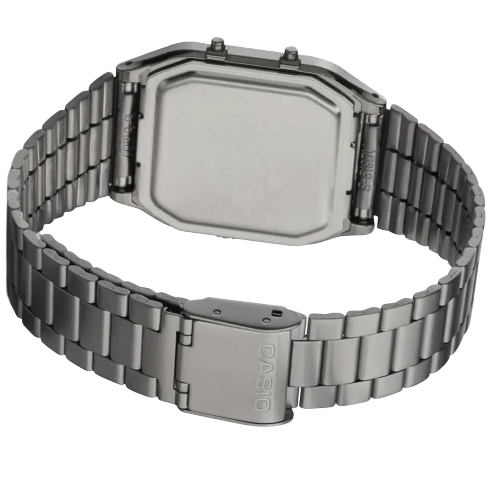 Casio Grey/Champagne Stainless Steel Retro Digital Analog Watch AQ-230GG-9A