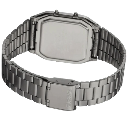 Casio Grey/Champagne Stainless Steel Retro Digital Analog Watch AQ-230GG-9A