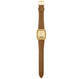 Casio Gold/Brown Leather Strap Retro Style Digital Analog Watch AQ-230EGL-9A
