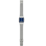 Casio Silver/Blue Mesh Band Retro Style Digital Analog Watch AQ-230EM-2A