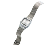 Casio Silver Dial/Mesh Band Retro Style Digital Analog Watch AQ-230EM-7A