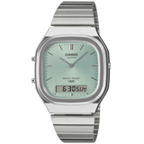 Casio Silver/Light Blue Vintage Style Unisex Analog Digital Watch AQ-240E-2A
