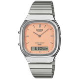 Casio Silver/Orange Vintage Style Unisex Analog Digital Watch AQ-240E-4A