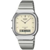 Casio Silver/Champagne Vintage Style Unisex Analog Digital Watch AQ-240E-7A2