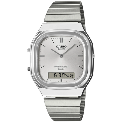 Casio Silver Vintage Style Unisex Analog Digital Watch AQ-240E-7A