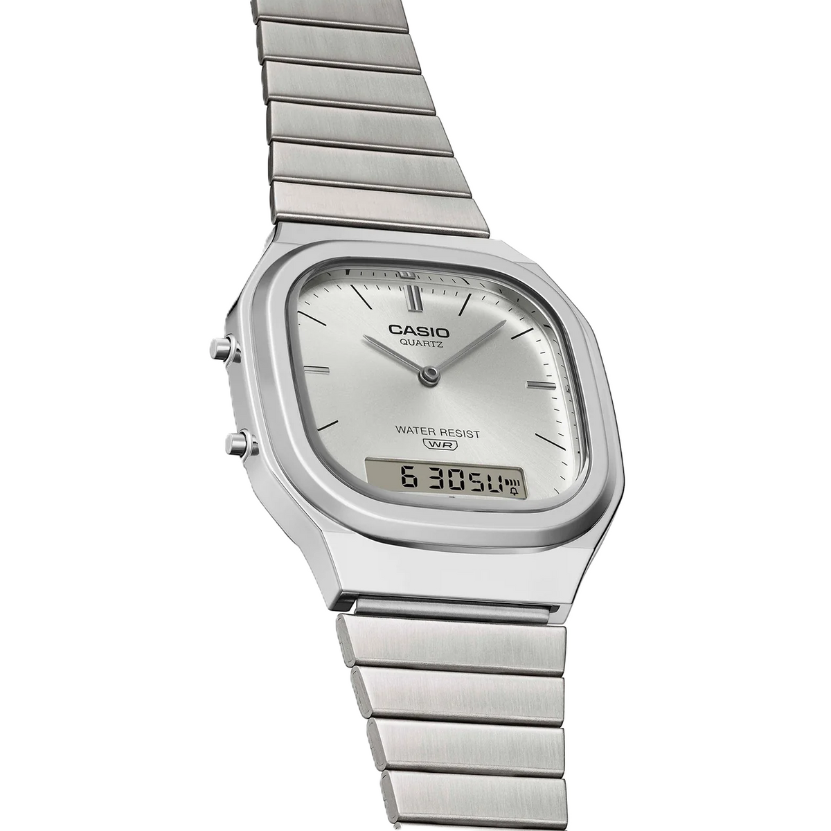 Casio Silver Vintage Style Unisex Analog Digital Watch AQ-240E-7A