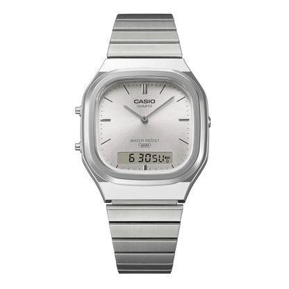 Casio Silver Vintage Style Unisex Analog Digital Watch AQ-240E-7A
