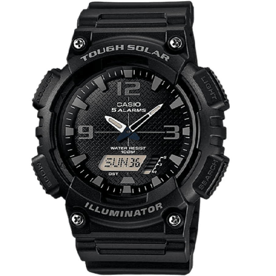 Casio Black Tough Solar Men's 100m Digital-Analog Sports Watch AQ-S810W-1A2V
