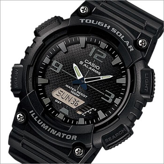 Casio Black Gold Tough Solar Men's 100m Digital-Analog Watch AQ-S810W-1A3V