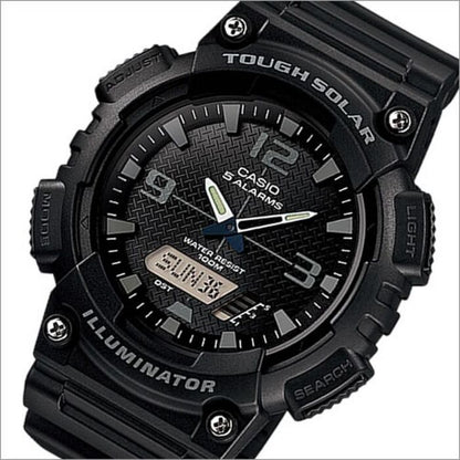 Casio Black Gold Tough Solar Men's 100m Digital-Analog Watch AQ-S810W-1A3V