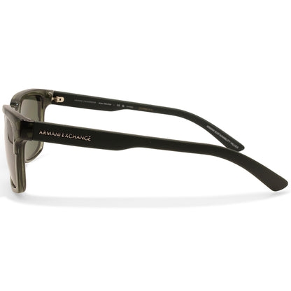 Armani Exchange Transparent Green/Green Polarised Men's Sunglasses AX4026S