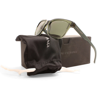 Armani Exchange Transparent Green/Green Polarised Men's Sunglasses AX4026S