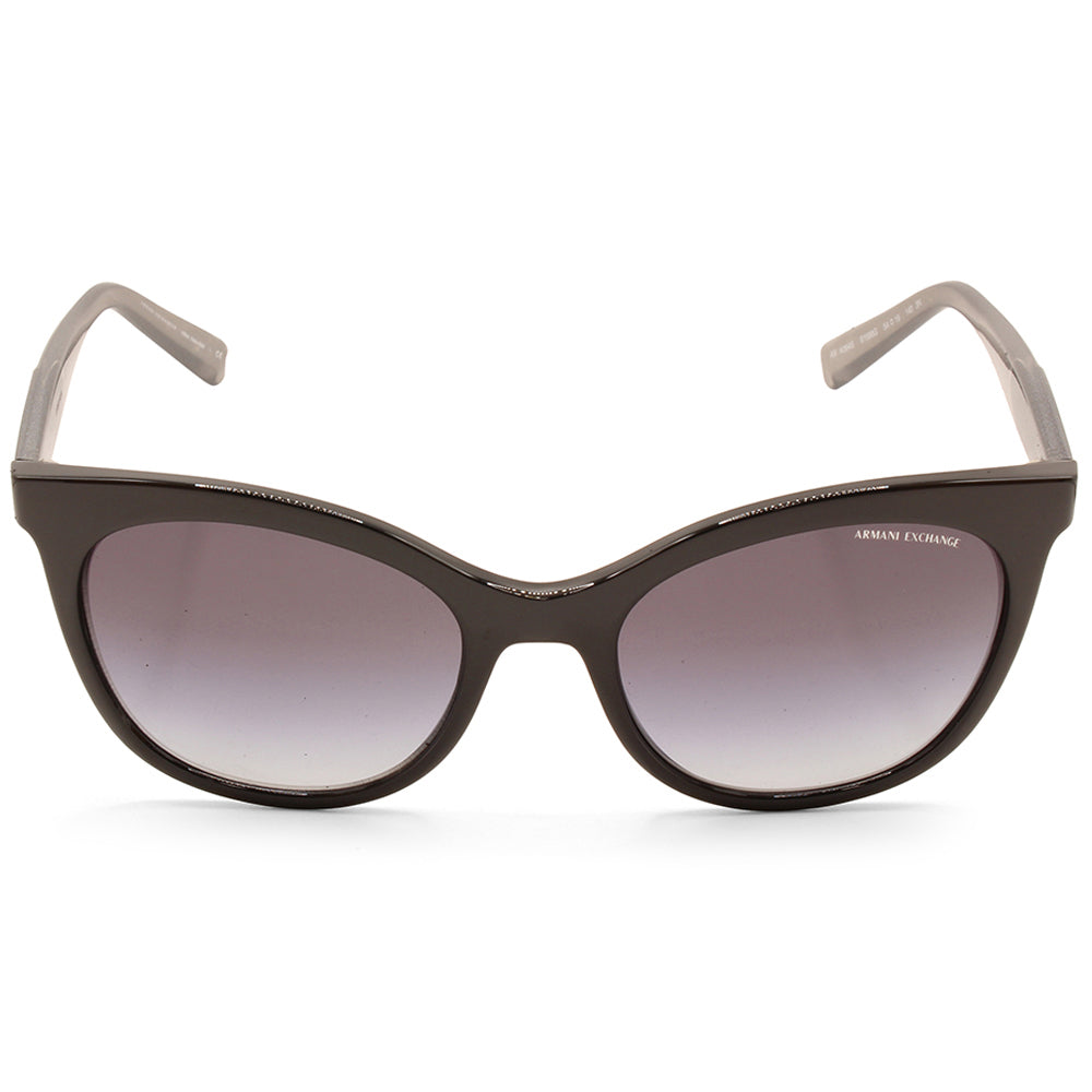 Armani Exchange Shiny Black/Grey Gradient Women's Fashion Sunglasses AX4094S