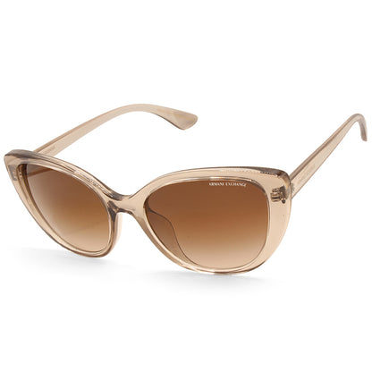 Armani Exchange Transparent Tundra/Brown Gradient Women's Sunglasses AX4111SU