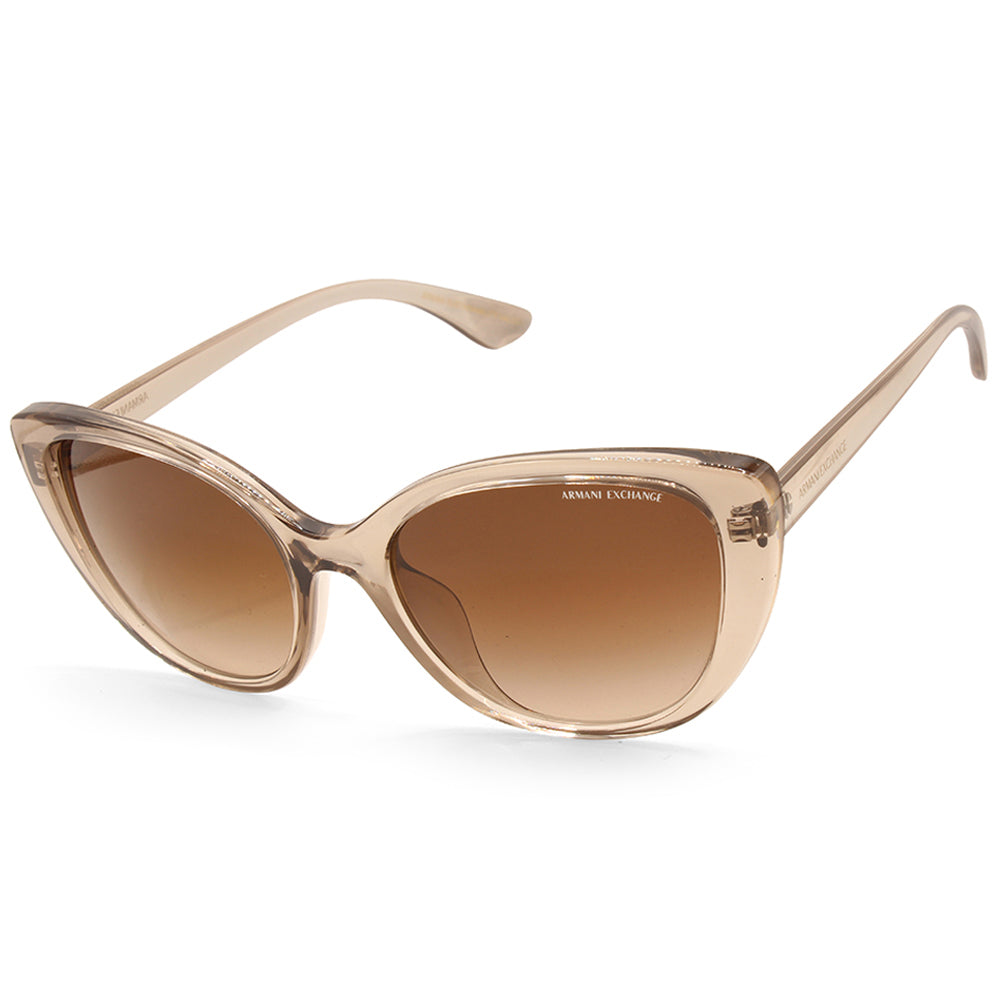 Armani Exchange Transparent Tundra/Brown Gradient Women's Sunglasses AX4111SU