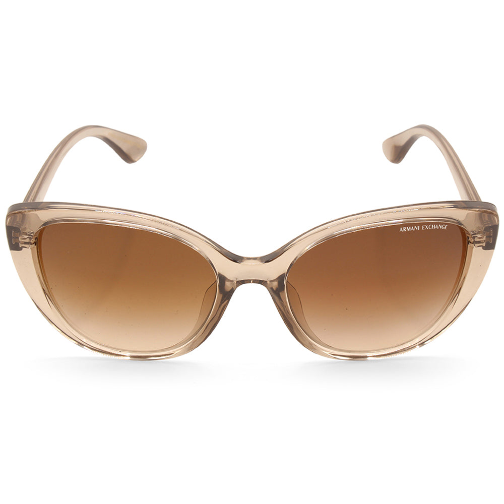 Armani Exchange Transparent Tundra/Brown Gradient Women's Sunglasses AX4111SU