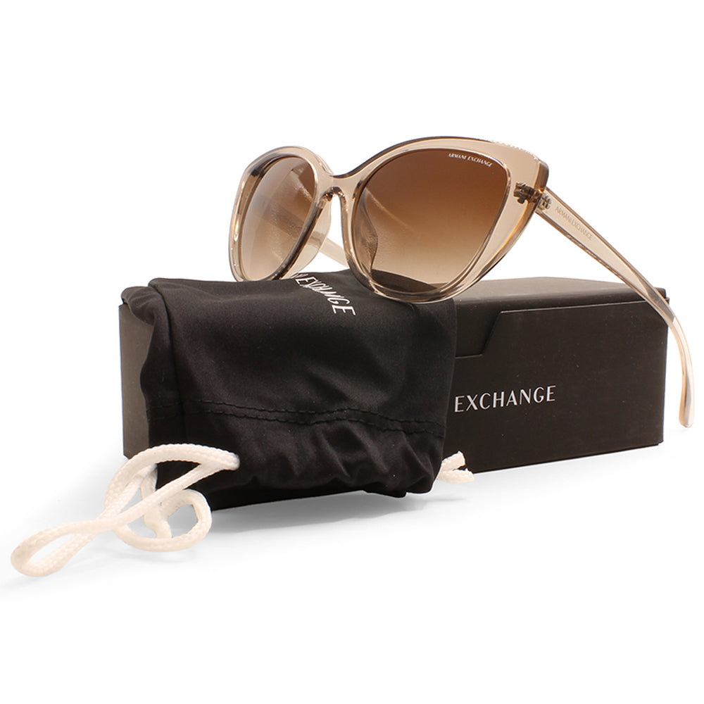 Armani Exchange Transparent Tundra/Brown Gradient Women's Sunglasses AX4111SU